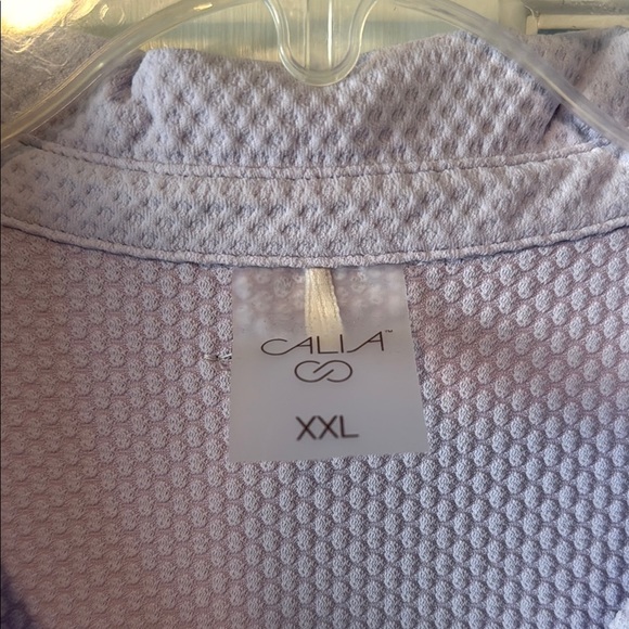 CALIA by Carrie Underwood Pink Fitted Polo Blouse - Picture 2 of 4